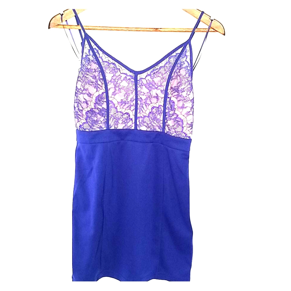 Foreign Exchange Royal Nude Lace Mini Dress